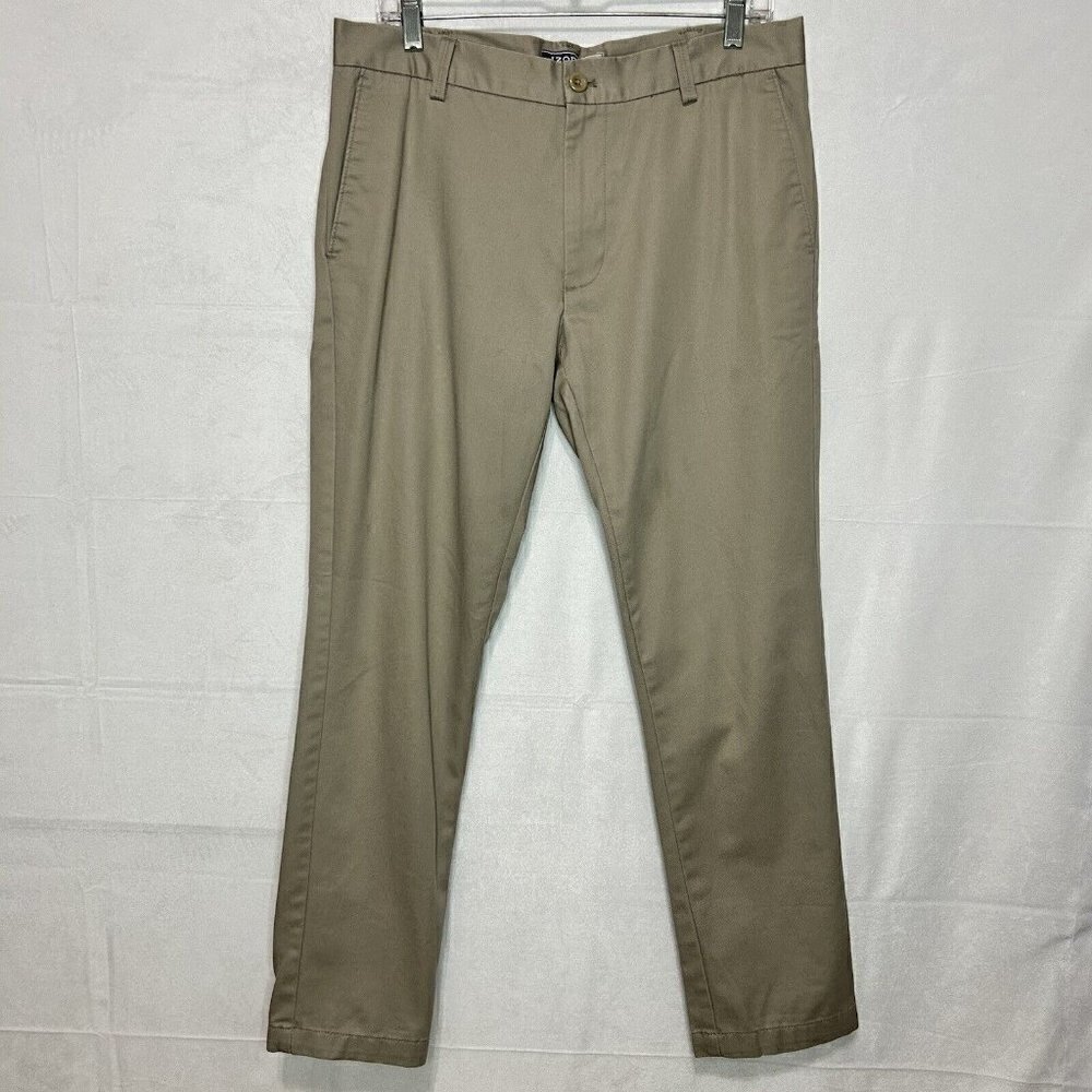 Izod Men's Pants American Chino Slim Fit Khaki 100% Cotton Size 32x30